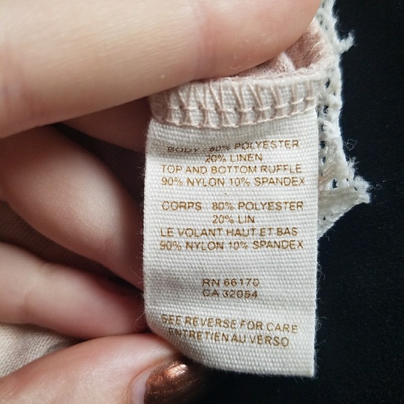 Free People high low ruffle crop top A47 - Picture 5 of 6